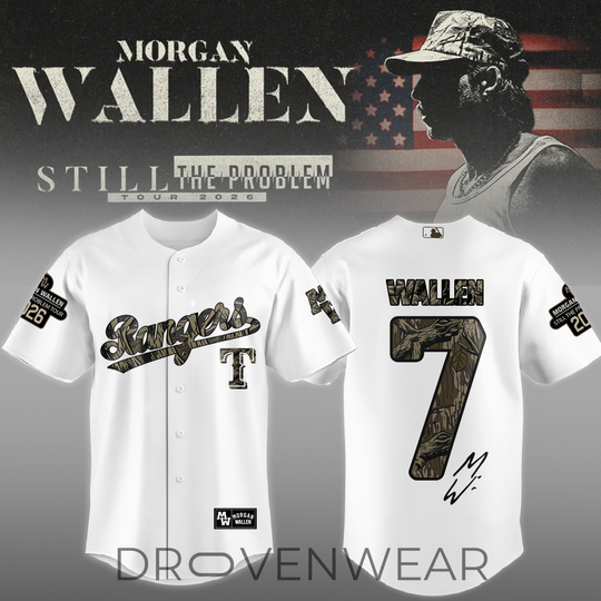 Texas Rangers x Wallen Western Still Problem Tour Jersey