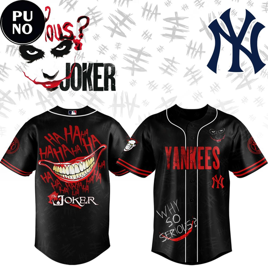 New York Yankees x DC Comics Joker Game Night 2026 Baseball Jersey