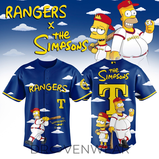 Texas Rangers x The Simpson 2026 Limited Editions Jersey