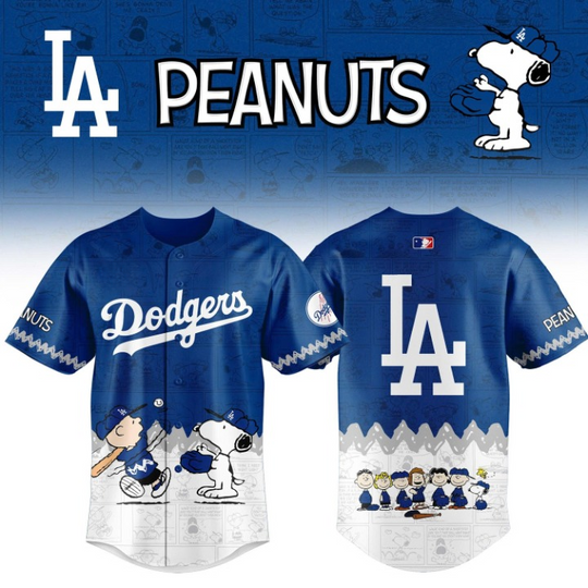 Los Angeles Dodgers Peanuts Night Baseball Jersey