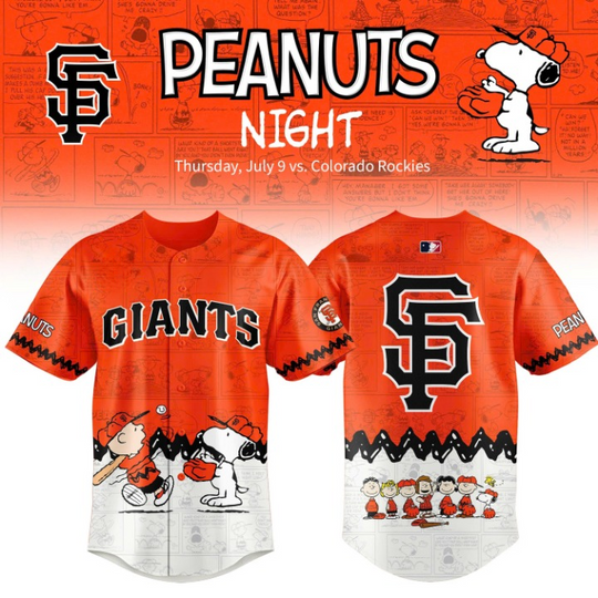 San Francisco Giants Peanuts Night Baseball Jersey