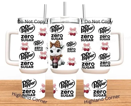 Discover 40oz Stainless Steel Tumbler with Handle - Dr. Pepper - Soda Lover's Gift