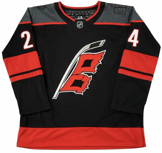 Discover Seth Jarvis Men's Hockey Jersey Large Black Carolina Hurricanes #24