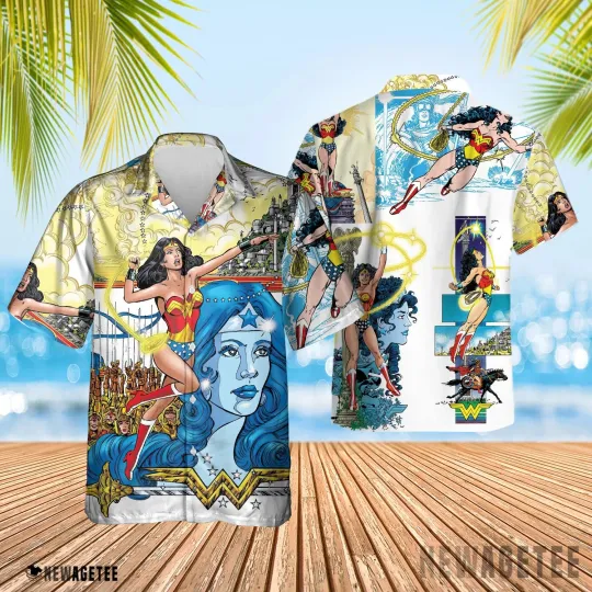 DC Wonder Woman Art Comics Summer Aloha Hawaiian Shirt