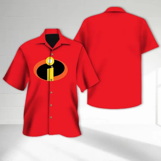 Discover Incredible Super Hero Red Icon Hawaiian Shirt Disney Cruise Button Down Shirt