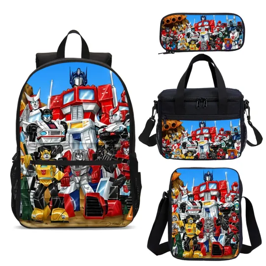Discover Transformers G1 Movie Kids Large School Backpacks Cooler Lunch Bag Pen Pouch Lot