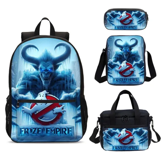 Discover Ghostbusters Frozon Ghost Kids School Backpacks Insulated Lunch Bag Pen Bag Lot