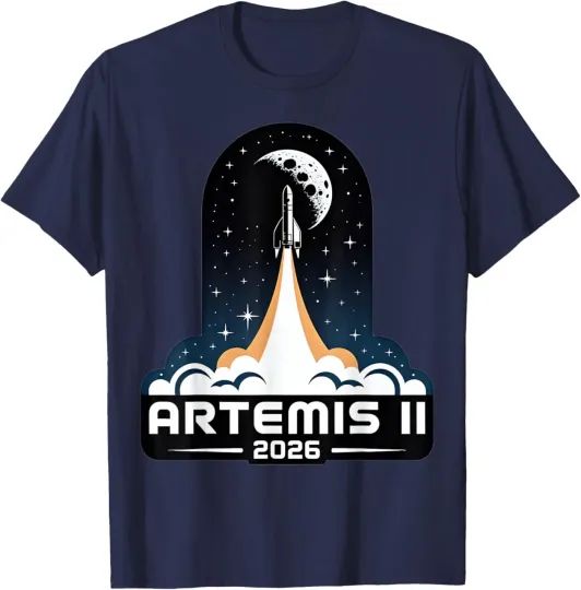 Discover Artemis II Moon Launch 2026 Unisex T-Shirt