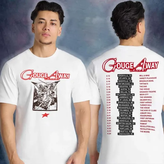 Discover Gouge Away World Tour 2026 Dates Double Sided Unisex T-Shirt