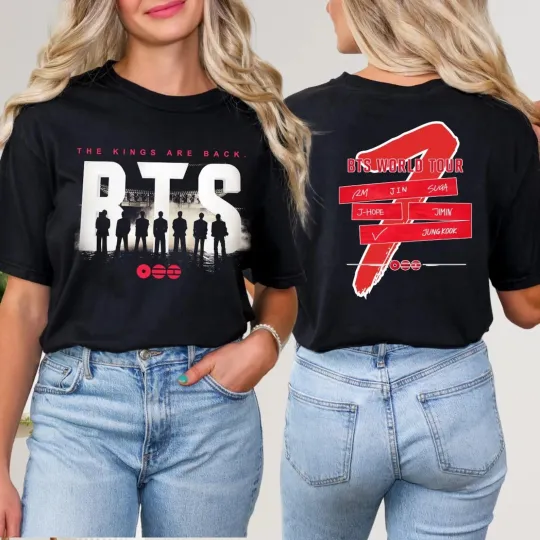 Discover BTS World Tour Bangtan Boys Comeback 2026 Kpop Concert T-Shirt