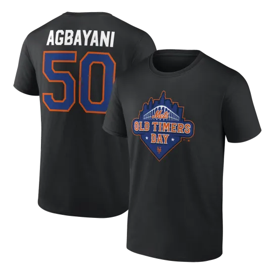 Discover Men's Benny-Agbayani Black New York Mets Old Timers Day T-Shirt