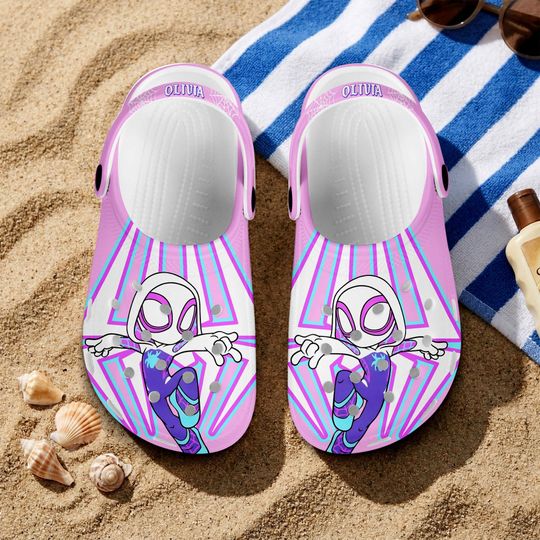 Discover Custom Name Ghost Spider Clogs, Personalized Kids Spider Shoes, Disney Marvels Clogs, Family Matching Clogs