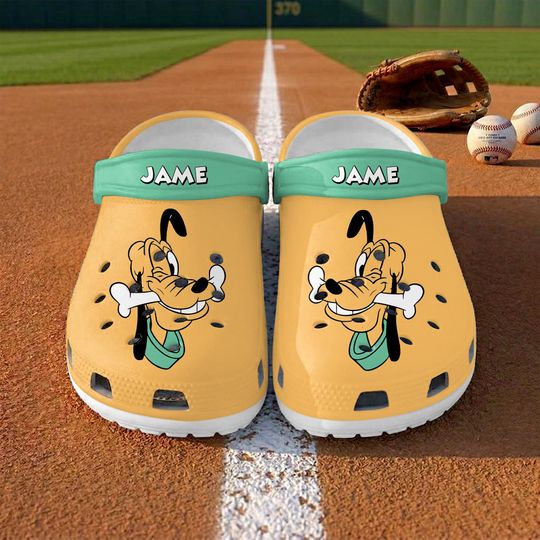 Discover Custom Name Pluto Clogs, Personalized Pluto Crocs for Kids, Cute Cartoon Dog Shoes, Disney Inspired Gift, Birthday Shoes for Boys Girls