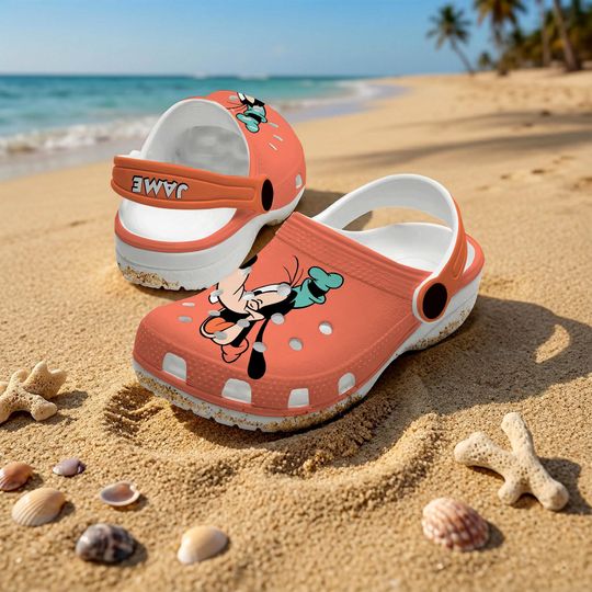 Discover Personalized Goofy Crocs for Kids, Custom Name Goofy Clogs, Cute Cartoon Dog Shoes, Disney Inspired Gift, Birthday Shoes for Boys Girls