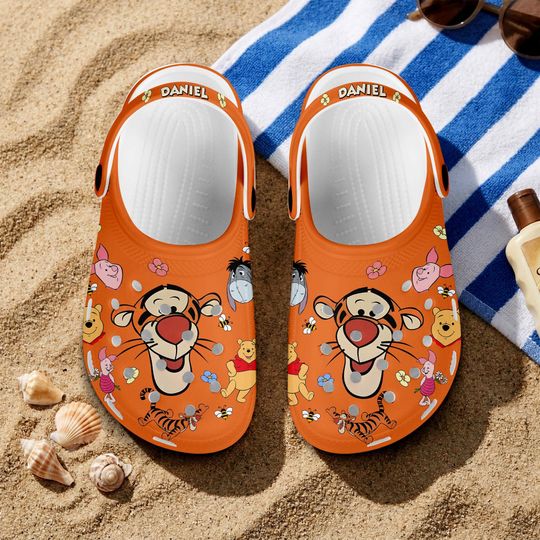 Discover Custom Name Disney Tigger Clogs, WInne The Pooh Clogs, Winnie The Pooh Clogs, Disney Family Clogs