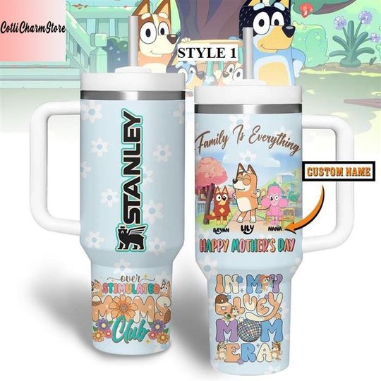 Discover BlueyDad Dog Tumbler 40Oz, BlueyDad Dog Tumbler, BlueyDad Dog Family Tumbler, Cartoon Coffee Tumbler, Disney Insulated Cup