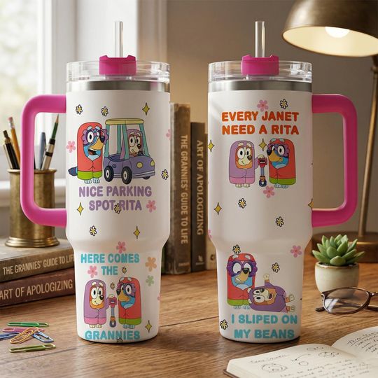 Discover BlueyDad Dog Tumbler 40Oz, BlueyDad Dog Tumbler, BlueyDad Dog Family Tumbler, Cartoon Coffee Tumbler, Disney Insulated Cup