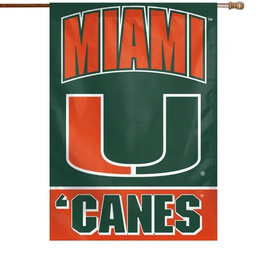 Discover WinCraft Miami Hurricanes 28" x 40" Canes House Flag