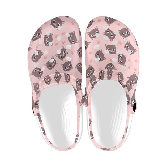 Discover Kitty Cat Printed Clogs, Cute Cat Lover Casual Shoes for Women and Men, Kitten Printed Everyday Sandals, Lightweight Comfy Shoes