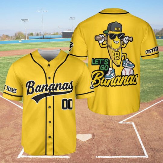 Discover Custom Bananas Baseball Jersey, Personalized Savannah Fan Gift, Funny Bananas Jersey, Let's Go Bananas Jersey