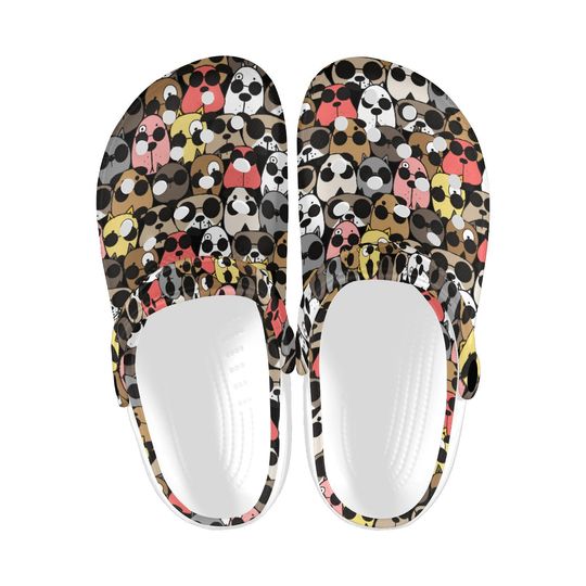 Discover Puppy Dogs Printed Clogs, Cute Animal Pattern Sandals, Casual Everyday Footwear, Casual Travel Unisex Shoes, Dog Lover Gift