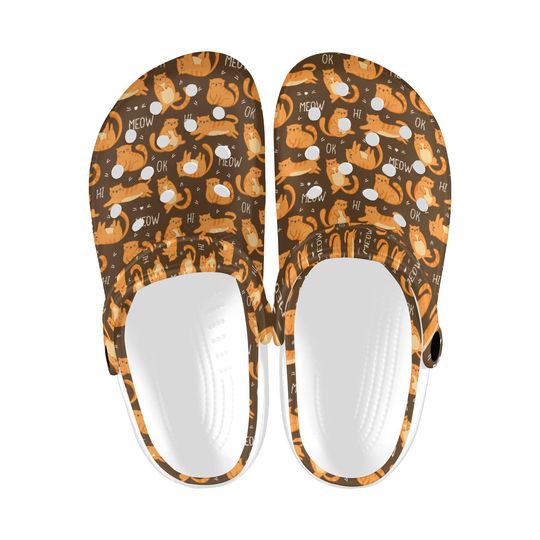 Discover Kitty Cat Printed Clogs, Cute Cat Lover Casual Shoes for Women and Men, Kitten Printed Everyday Sandals, Lightweight Comfy Shoes
