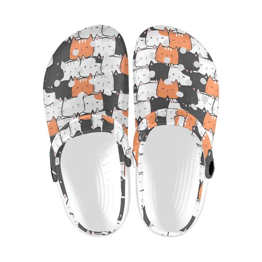 Discover Kitty Cat Printed Clogs, Cute Cat Lover Casual Shoes for Women and Men, Kitten Printed Everyday Sandals, Lightweight Comfy Shoes