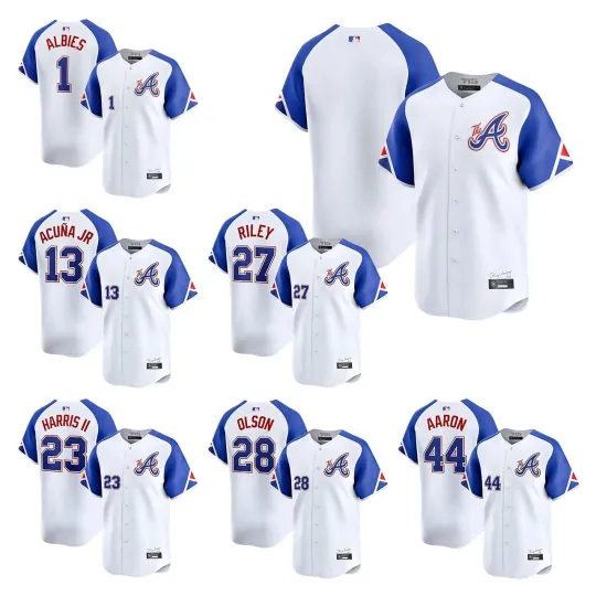 Discover Men's/Youth Bravess White City Connect Limited Player Printed Baseball Jersey