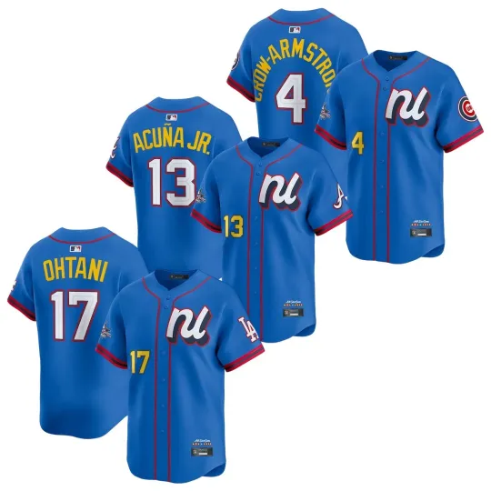 Discover Men's/Youth National League Blue 2025 All-Star Limited Printed Baseball Jersey