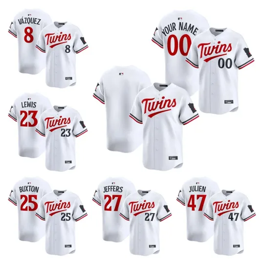 Discover Men's/Youth Twinss White Home Limited Custom Personalized custom Jersey S-3XL