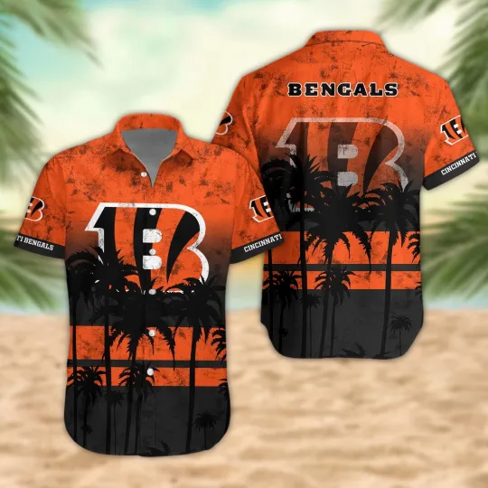 Discover Cincinnati Football Team Bengalss Desert Sunset Hawaiian Shirt, Unisex Adults, F