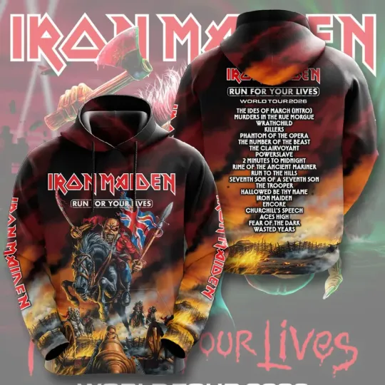 Discover Iron Maiden 3D Apparel Hoodie