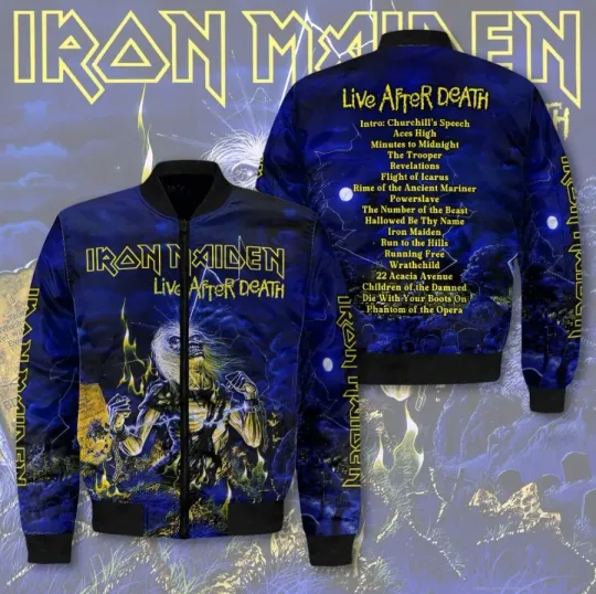 Discover Iron Maiden Life After Death 3D Bomber Jacket