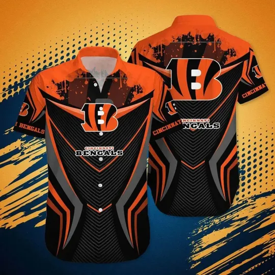 Discover Cincinnati Football Team Bengalss Steel Clash Hawaiian Shirt, Unisex Adults, Ful