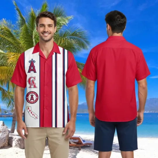 Discover Red Contrast Hawaiian Shirt Aloha Shirt Classic Summer Style