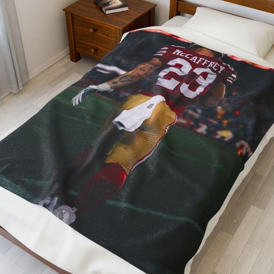 Discover Christian McCaffrey 49ers Plush Blanket - Soft Decorative Throw