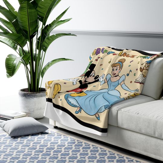 Discover Mickey Mouse and Cinde fleece blanket