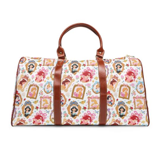 Disney Princess Waterproof Duffle Bag for Travel, Overnight, and Weekend Trips