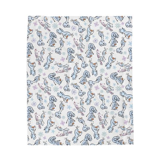 Discover Disney Fro.zen Olaf Abstract Colorful Velveteen Plush Blanket