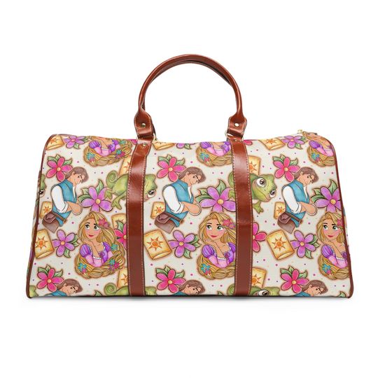 Rapunzel Tangled Waterproof Travel Duffle Bag, Weekend Overnight Holiday Luggage, Disney Weekender Gift