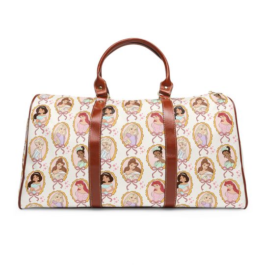 Disney Princess Waterproof Duffle Bag, Travel & Weekend Bag, Disney Luggage, Holiday Weekender
