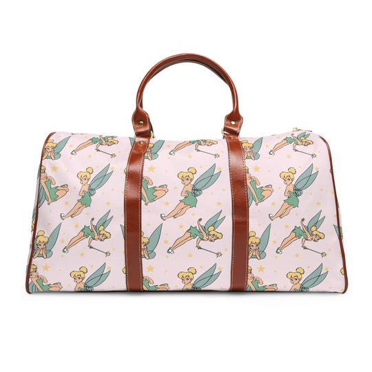Discover Tinkerbell Waterproof Duffle Bag, Weekend Travel Bag, Disney Luggage