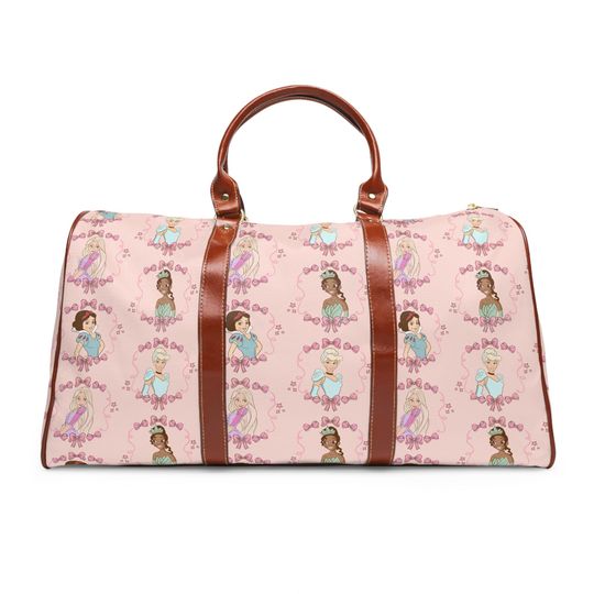 Discover Disney Princess Waterproof Duffle Bag, Weekend Travel Bag, Overnight Bag, Disney Luggage
