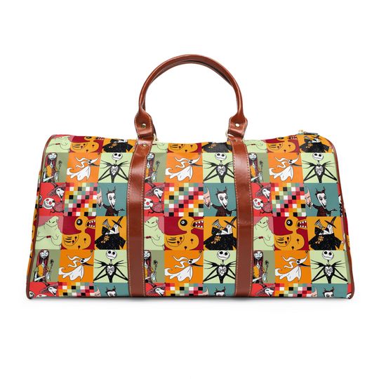 Nightmare Before Jack Waterproof Duffle Bag, Travel Overnight and Weekend Bag, Disney Luggage, Holiday Weekend Bag