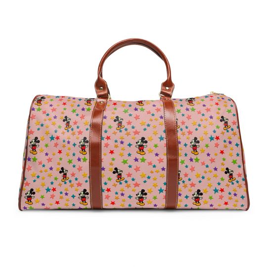 Mickey Mouse Waterproof Travel Duffle Bag, Weekend and Overnight Bag, Disney Luggage