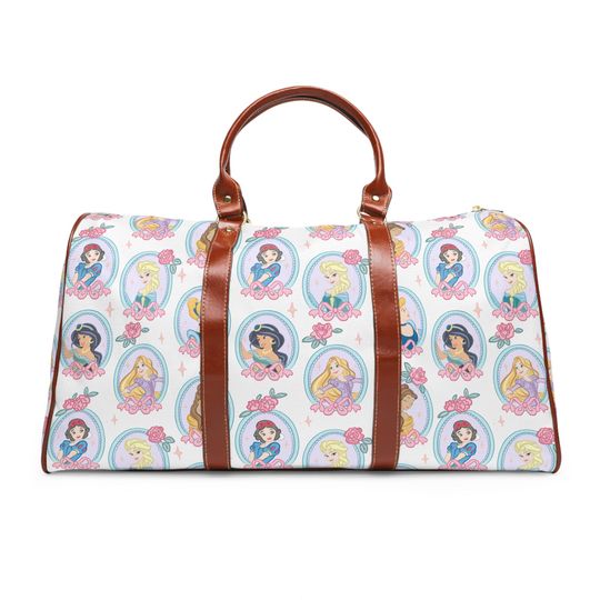Discover Disney Princess Waterproof Duffle Bag, Weekend Travel Bag, Overnight Bag, Holiday Luggage