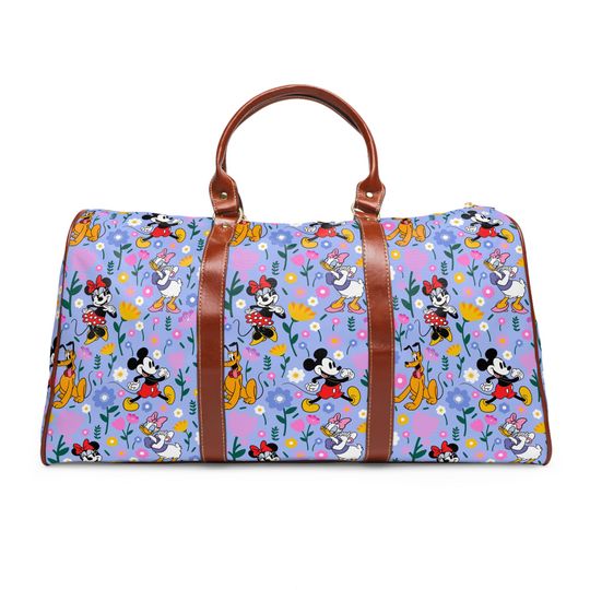 Discover Minnie and Mickey Waterproof Travel Duffle Bag, Overnight Weekend Bag, Disney Luggage