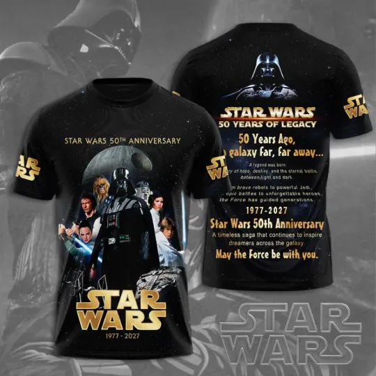 Discover Star Wars 50th Anniversary 3D Apparel Tshirt