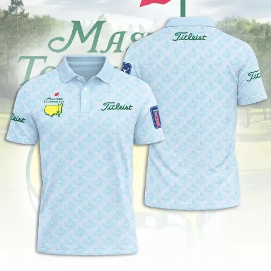 Discover Master Golf National 2026 Tournament Light Blue AOP Polo Gift Golfers
