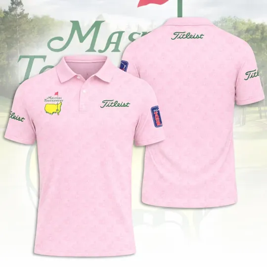 Discover Master Golf National 2026 Tournament Light Pink AOP Polo Gift Golfers